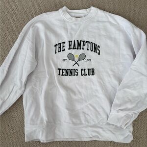 Harlow White Tennis Club Sweatshirt